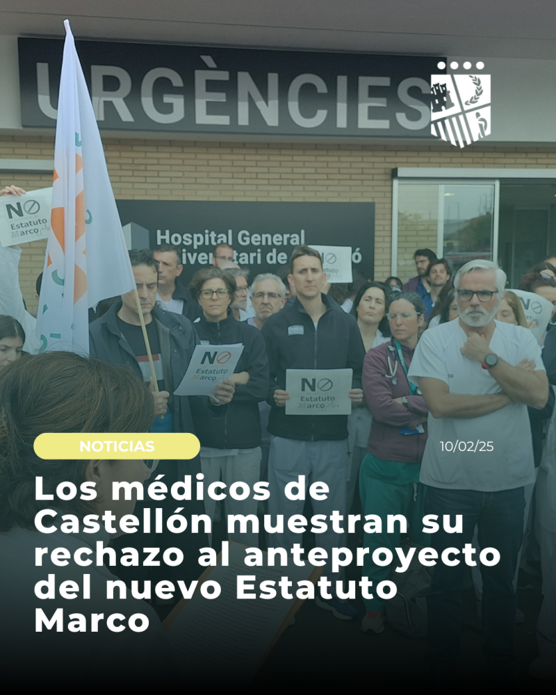Cientos de médicos de Castellón se movilizan para mostrar su rechazo al borrador de Estatuto Marco