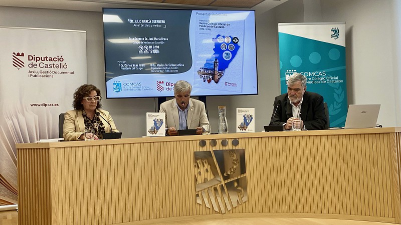 Julio García recoge la evolución de la medicina provincial en la Historia del Colegio de Médicos de Castellón