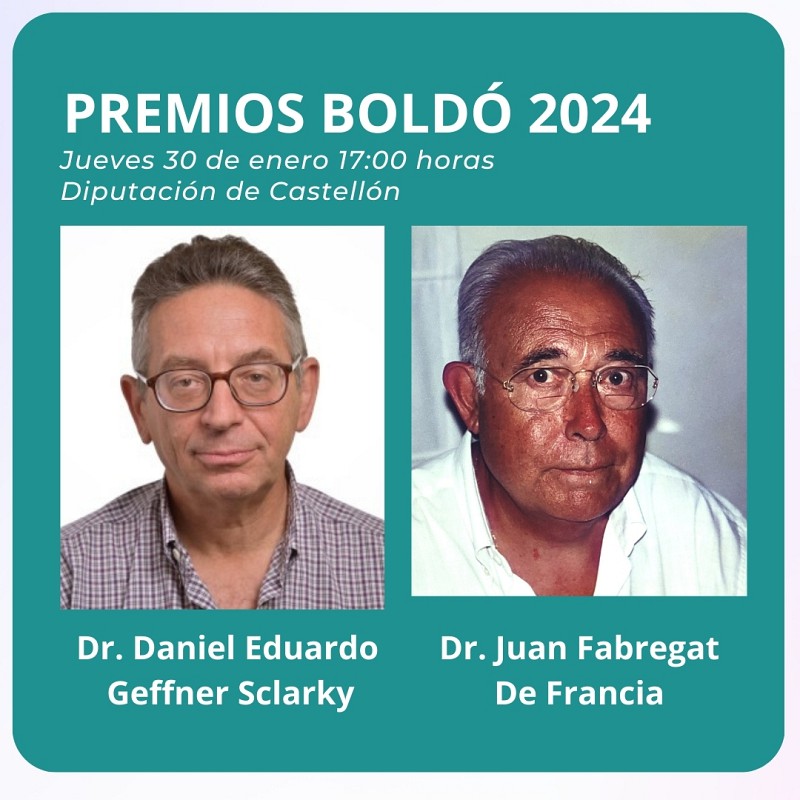 Los doctores Daniel Eduardo Geffner Sclarky y Juan Fabregat De Francia, Premios Boldó 2024